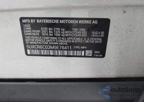 2021 BMW X5 xDrive40I z USA, uszkodzony, nr VIN 5UXCR6C03M9E76411